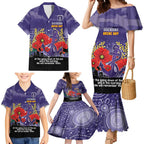 Custom Dockers Football ANZAC Family Matching Mermaid Dress and Hawaiian Shirt Gallipoli Camouflage With Poppies