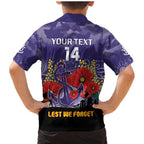 Custom Dockers Football ANZAC Family Matching Mermaid Dress and Hawaiian Shirt Gallipoli Camouflage With Poppies