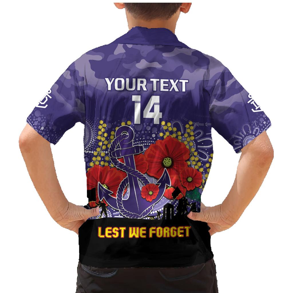 Custom Dockers Football ANZAC Family Matching Mermaid Dress and Hawaiian Shirt Gallipoli Camouflage With Poppies