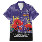 Custom Dockers Football ANZAC Family Matching Mermaid Dress and Hawaiian Shirt Gallipoli Camouflage With Poppies
