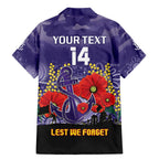 Custom Dockers Football ANZAC Family Matching Mermaid Dress and Hawaiian Shirt Gallipoli Camouflage With Poppies