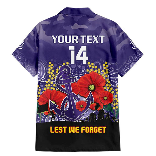 Custom Dockers Football ANZAC Family Matching Mermaid Dress and Hawaiian Shirt Gallipoli Camouflage With Poppies