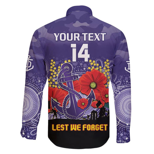 Custom Dockers Football ANZAC Family Matching Mermaid Dress and Hawaiian Shirt Gallipoli Camouflage With Poppies