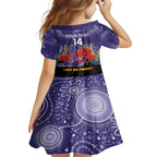 Custom Dockers Football ANZAC Family Matching Off Shoulder Long Sleeve Dress and Hawaiian Shirt Gallipoli Camouflage With Poppies