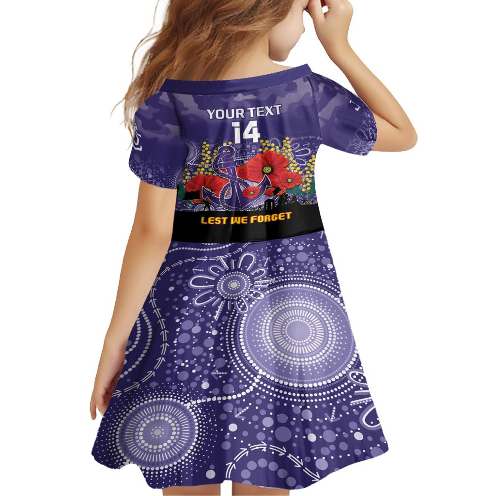 Custom Dockers Football ANZAC Family Matching Off Shoulder Long Sleeve Dress and Hawaiian Shirt Gallipoli Camouflage With Poppies