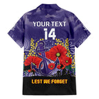 Custom Dockers Football ANZAC Family Matching Off Shoulder Maxi Dress and Hawaiian Shirt Gallipoli Camouflage With Poppies