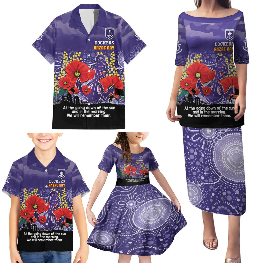 Custom Dockers Football ANZAC Family Matching Puletasi and Hawaiian Shirt Gallipoli Camouflage With Poppies