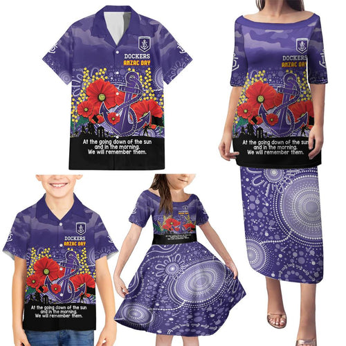 Custom Dockers Football ANZAC Family Matching Puletasi and Hawaiian Shirt Gallipoli Camouflage With Poppies