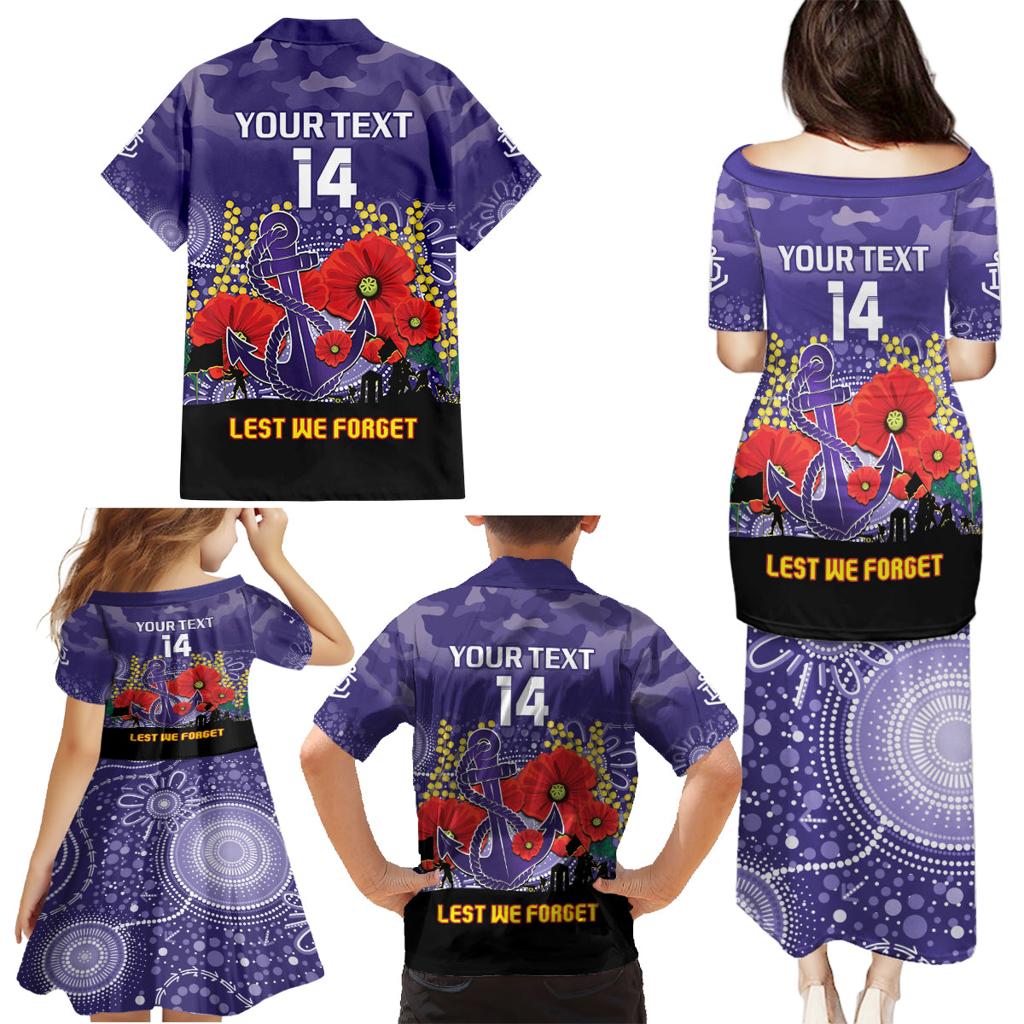 Custom Dockers Football ANZAC Family Matching Puletasi and Hawaiian Shirt Gallipoli Camouflage With Poppies