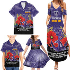 Custom Dockers Football ANZAC Family Matching Summer Maxi Dress and Hawaiian Shirt Gallipoli Camouflage With Poppies