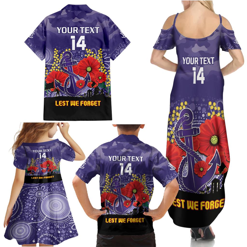 Custom Dockers Football ANZAC Family Matching Summer Maxi Dress and Hawaiian Shirt Gallipoli Camouflage With Poppies
