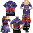 Custom Dockers Football ANZAC Family Matching Summer Maxi Dress and Hawaiian Shirt Gallipoli Camouflage With Poppies