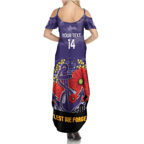 Custom Dockers Football ANZAC Family Matching Summer Maxi Dress and Hawaiian Shirt Gallipoli Camouflage With Poppies