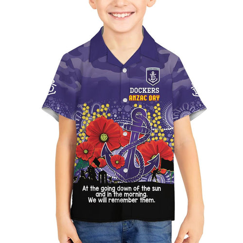 Custom Dockers Football ANZAC Family Matching Summer Maxi Dress and Hawaiian Shirt Gallipoli Camouflage With Poppies