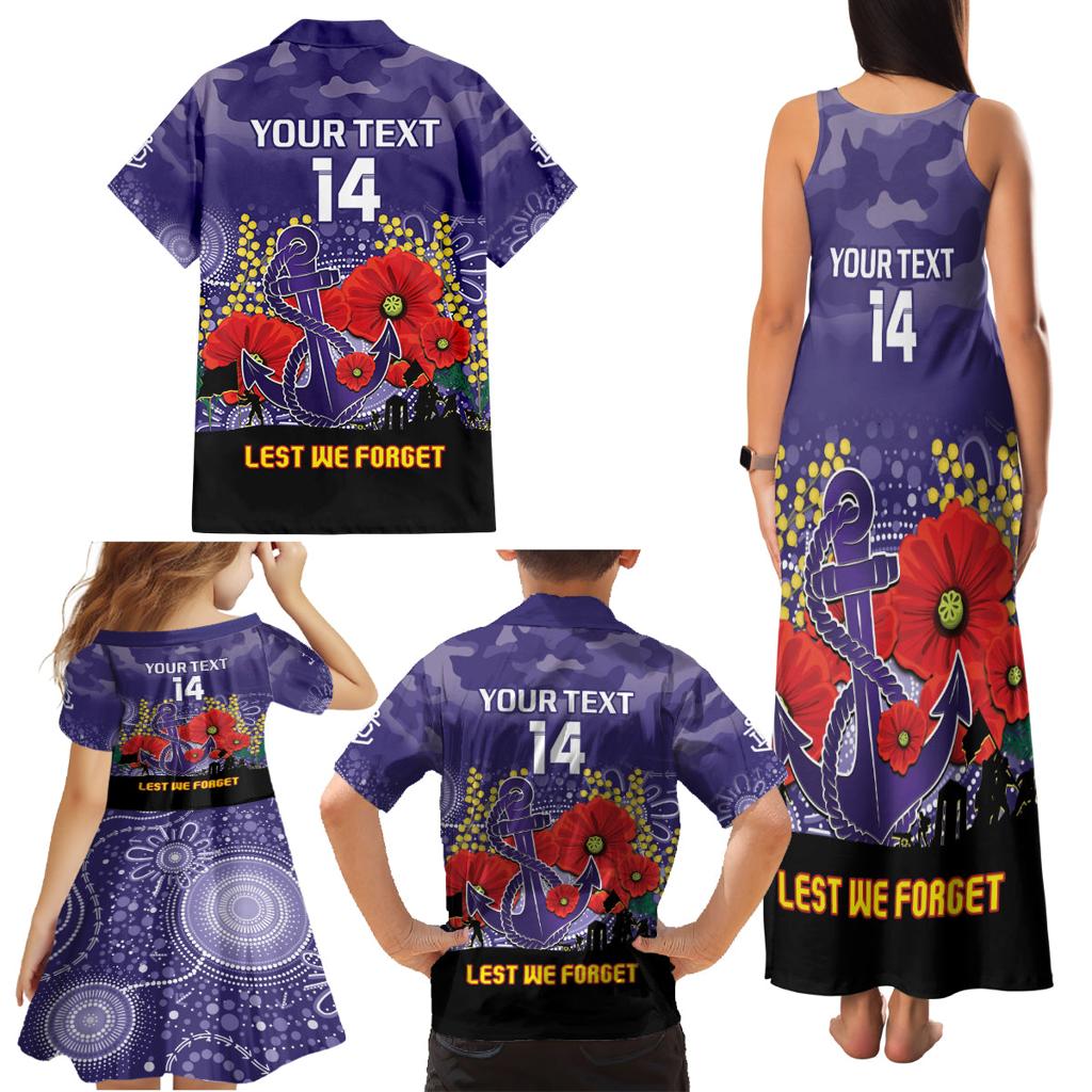 Custom Dockers Football ANZAC Family Matching Tank Maxi Dress and Hawaiian Shirt Gallipoli Camouflage With Poppies