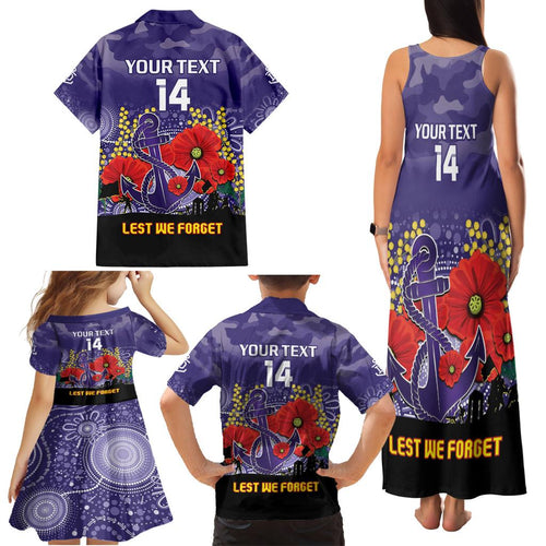 Custom Dockers Football ANZAC Family Matching Tank Maxi Dress and Hawaiian Shirt Gallipoli Camouflage With Poppies