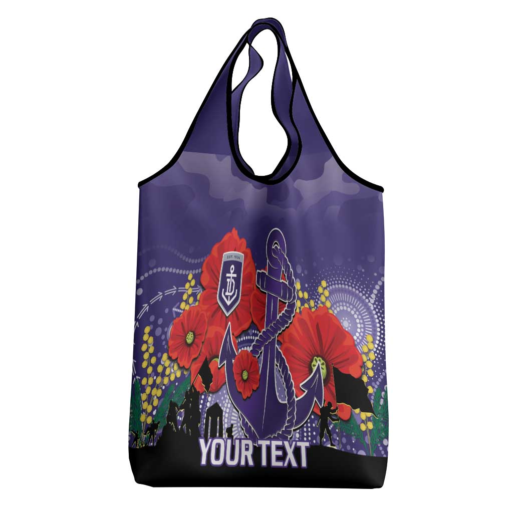 Custom Dockers Football ANZAC Grocery Bag Gallipoli Camouflage With Poppies
