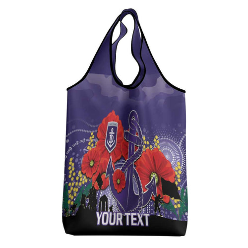 Custom Dockers Football ANZAC Grocery Bag Gallipoli Camouflage With Poppies