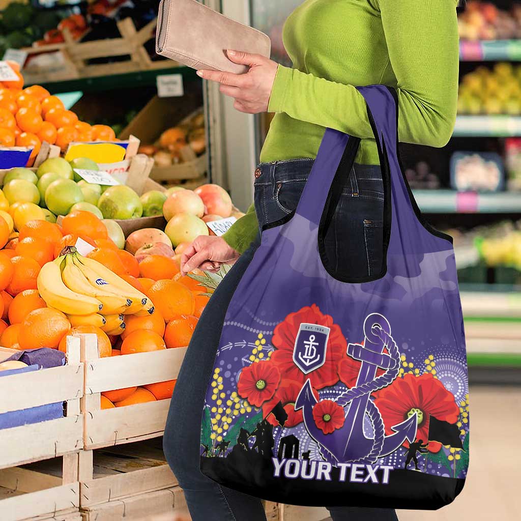 Custom Dockers Football ANZAC Grocery Bag Gallipoli Camouflage With Poppies