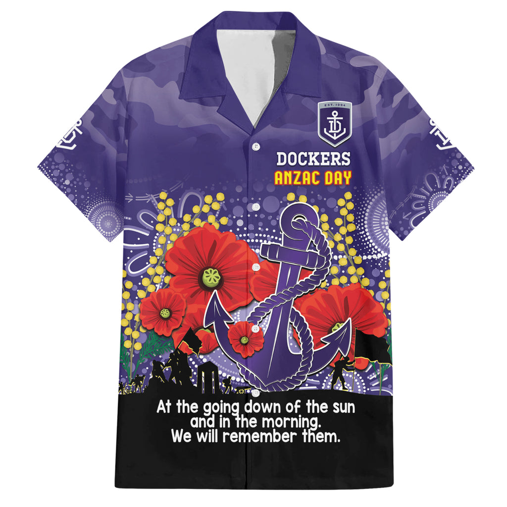 Custom Dockers Football ANZAC Hawaiian Shirt Gallipoli Camouflage With Poppies