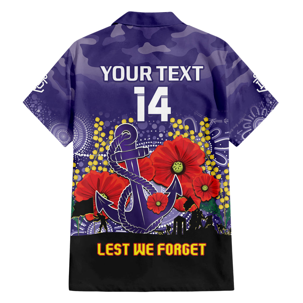 Custom Dockers Football ANZAC Hawaiian Shirt Gallipoli Camouflage With Poppies