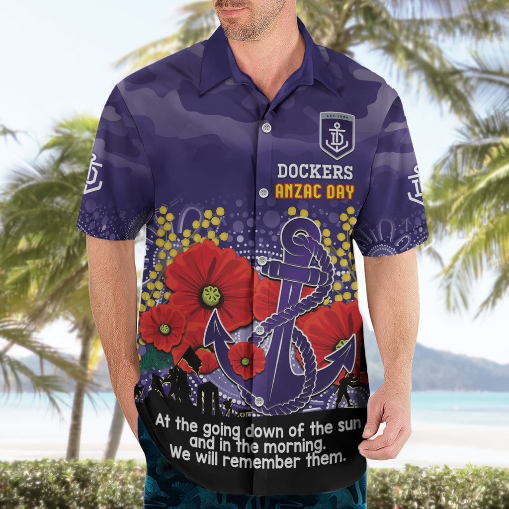 Custom Dockers Football ANZAC Hawaiian Shirt Gallipoli Camouflage With Poppies
