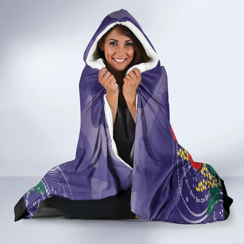 Custom Dockers Football ANZAC Hooded Blanket Gallipoli Camouflage With Poppies