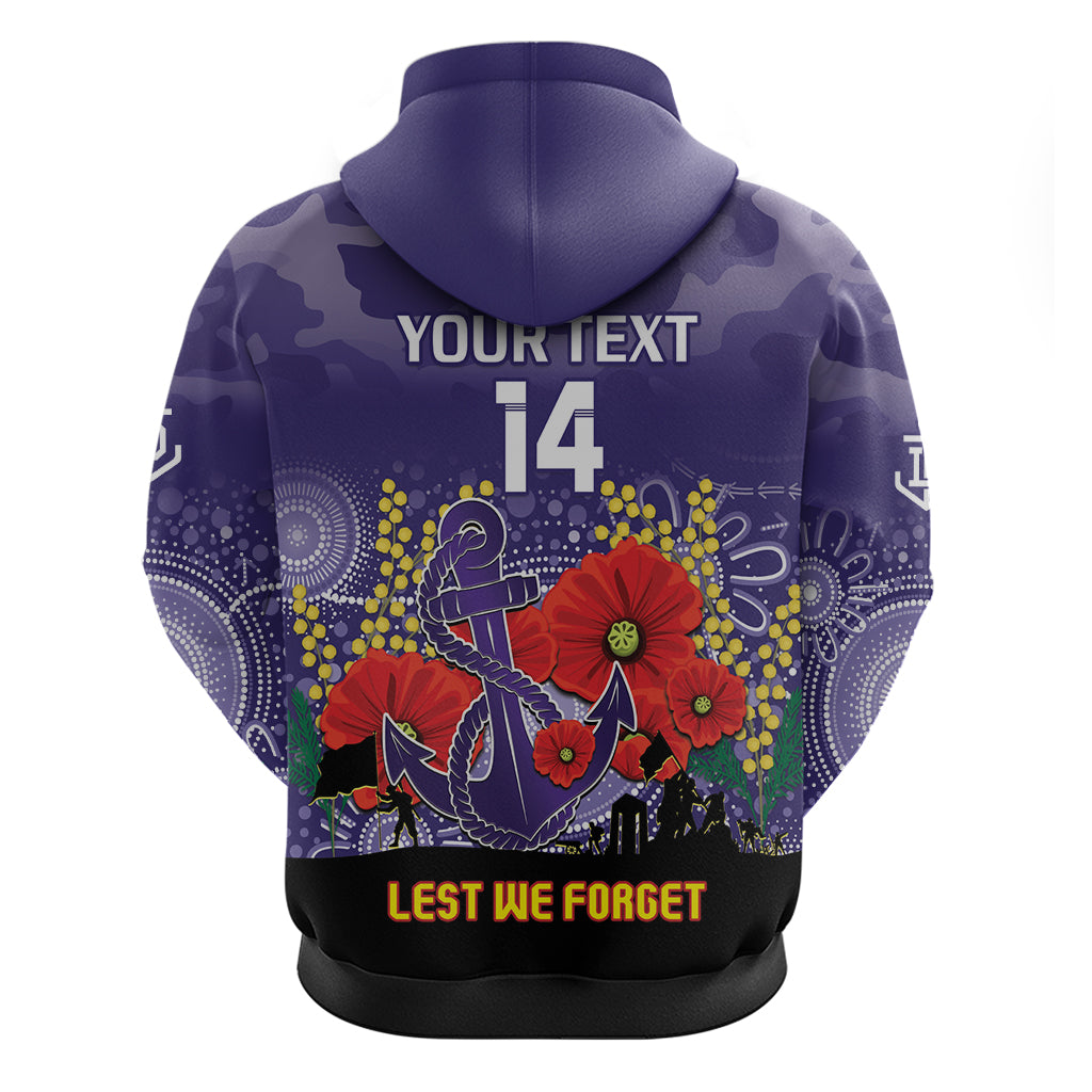 Custom Dockers Football ANZAC Hoodie Gallipoli Camouflage With Poppies