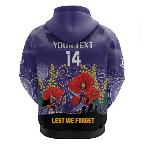 Custom Dockers Football ANZAC Hoodie Gallipoli Camouflage With Poppies