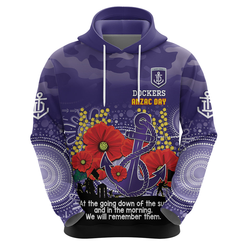 Custom Dockers Football ANZAC Hoodie Gallipoli Camouflage With Poppies