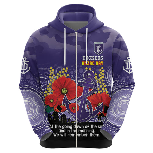 Custom Dockers Football ANZAC Hoodie Gallipoli Camouflage With Poppies
