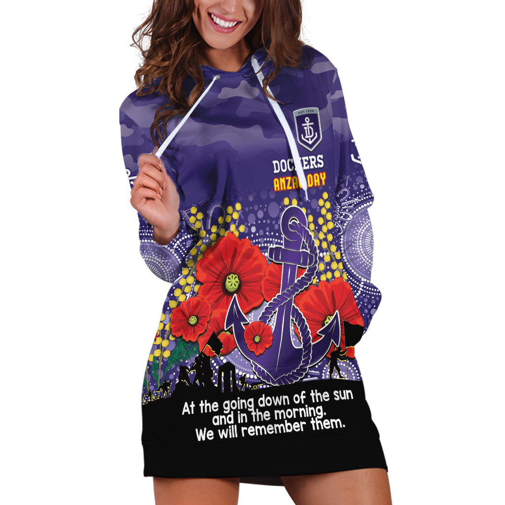 Custom Dockers Football ANZAC Hoodie Dress Gallipoli Camouflage With Poppies