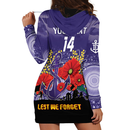 Custom Dockers Football ANZAC Hoodie Dress Gallipoli Camouflage With Poppies