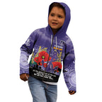 Custom Dockers Football ANZAC Kid Hoodie Gallipoli Camouflage With Poppies