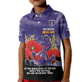 Custom Dockers Football ANZAC Kid Polo Shirt Gallipoli Camouflage With Poppies