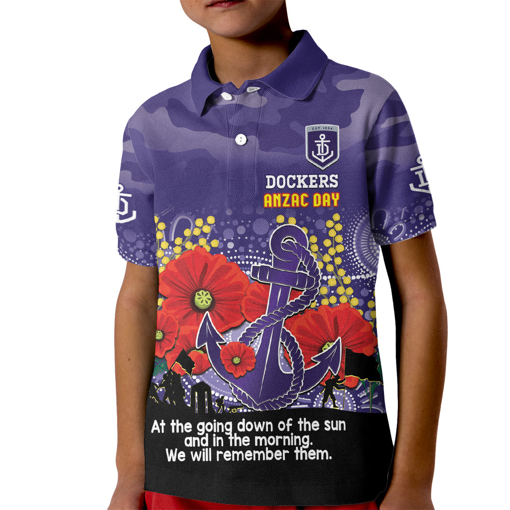Custom Dockers Football ANZAC Kid Polo Shirt Gallipoli Camouflage With Poppies
