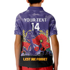 Custom Dockers Football ANZAC Kid Polo Shirt Gallipoli Camouflage With Poppies