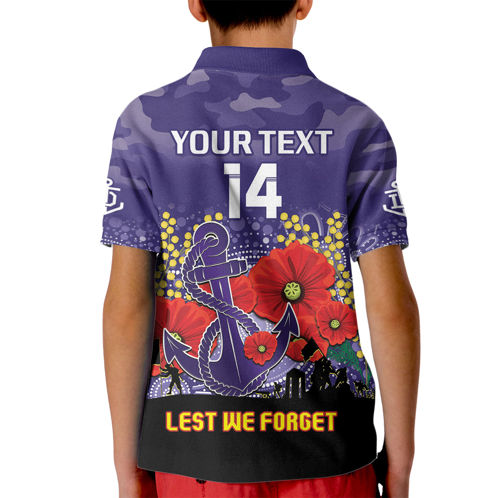 Custom Dockers Football ANZAC Kid Polo Shirt Gallipoli Camouflage With Poppies