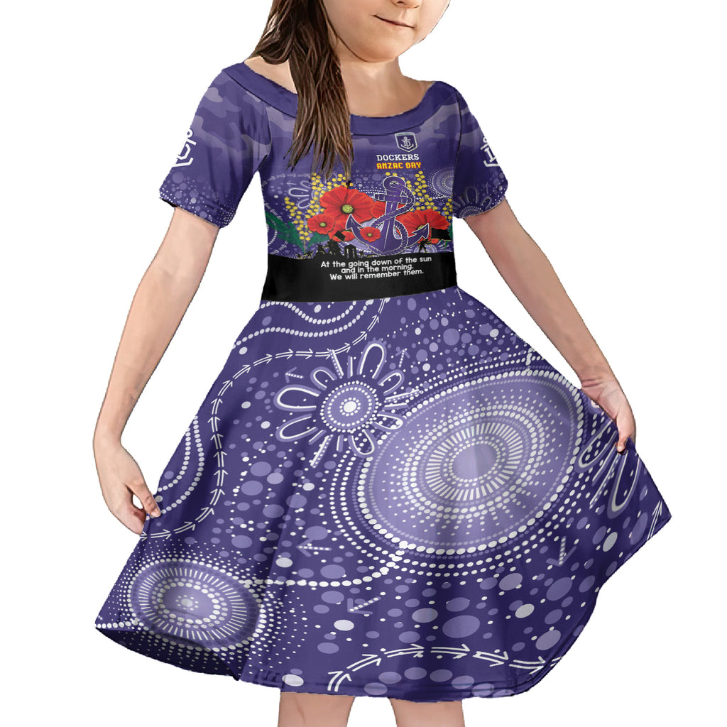 Custom Dockers Football ANZAC Kid Short Sleeve Dress Gallipoli Camouflage With Poppies