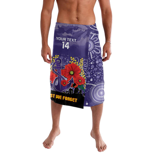 Custom Dockers Football ANZAC Lavalava Gallipoli Camouflage With Poppies