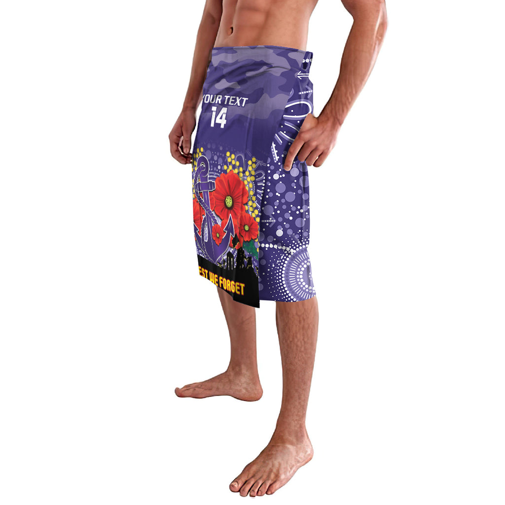 Custom Dockers Football ANZAC Lavalava Gallipoli Camouflage With Poppies