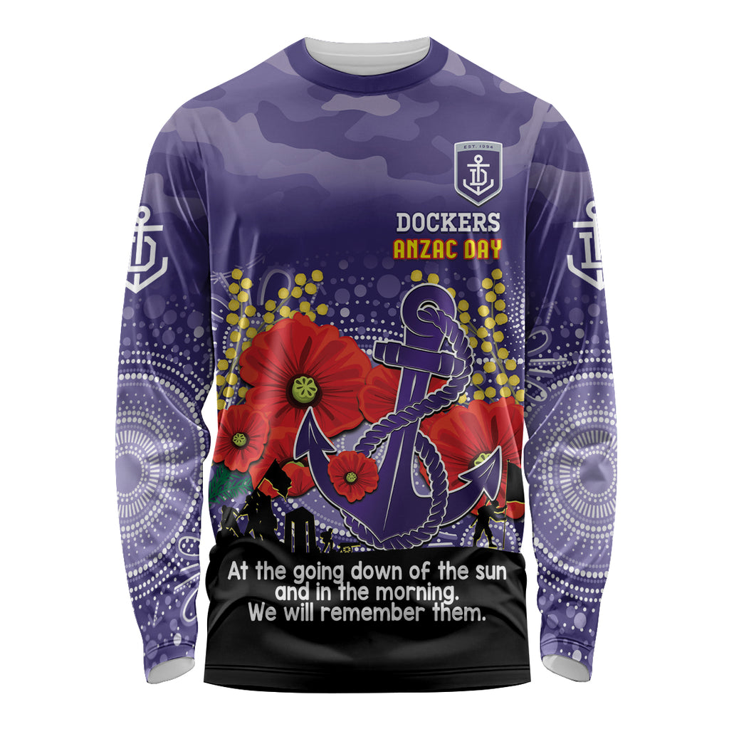 Custom Dockers Football ANZAC Long Sleeve Shirt Gallipoli Camouflage With Poppies