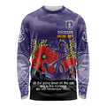 Custom Dockers Football ANZAC Long Sleeve Shirt Gallipoli Camouflage With Poppies