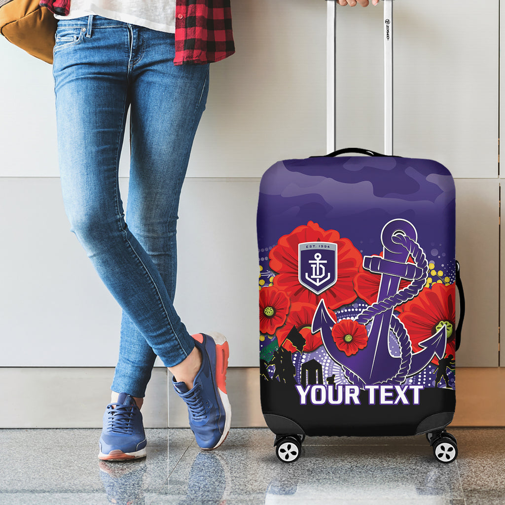 Custom Dockers Football ANZAC Luggage Cover Gallipoli Camouflage With Poppies