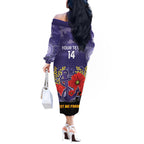Custom Dockers Football ANZAC Off The Shoulder Long Sleeve Dress Gallipoli Camouflage With Poppies