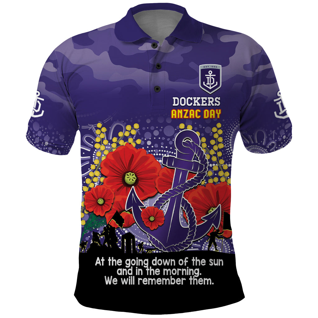 Custom Dockers Football ANZAC Polo Shirt Gallipoli Camouflage With Poppies