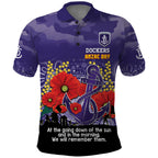 Custom Dockers Football ANZAC Polo Shirt Gallipoli Camouflage With Poppies
