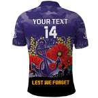 Custom Dockers Football ANZAC Polo Shirt Gallipoli Camouflage With Poppies