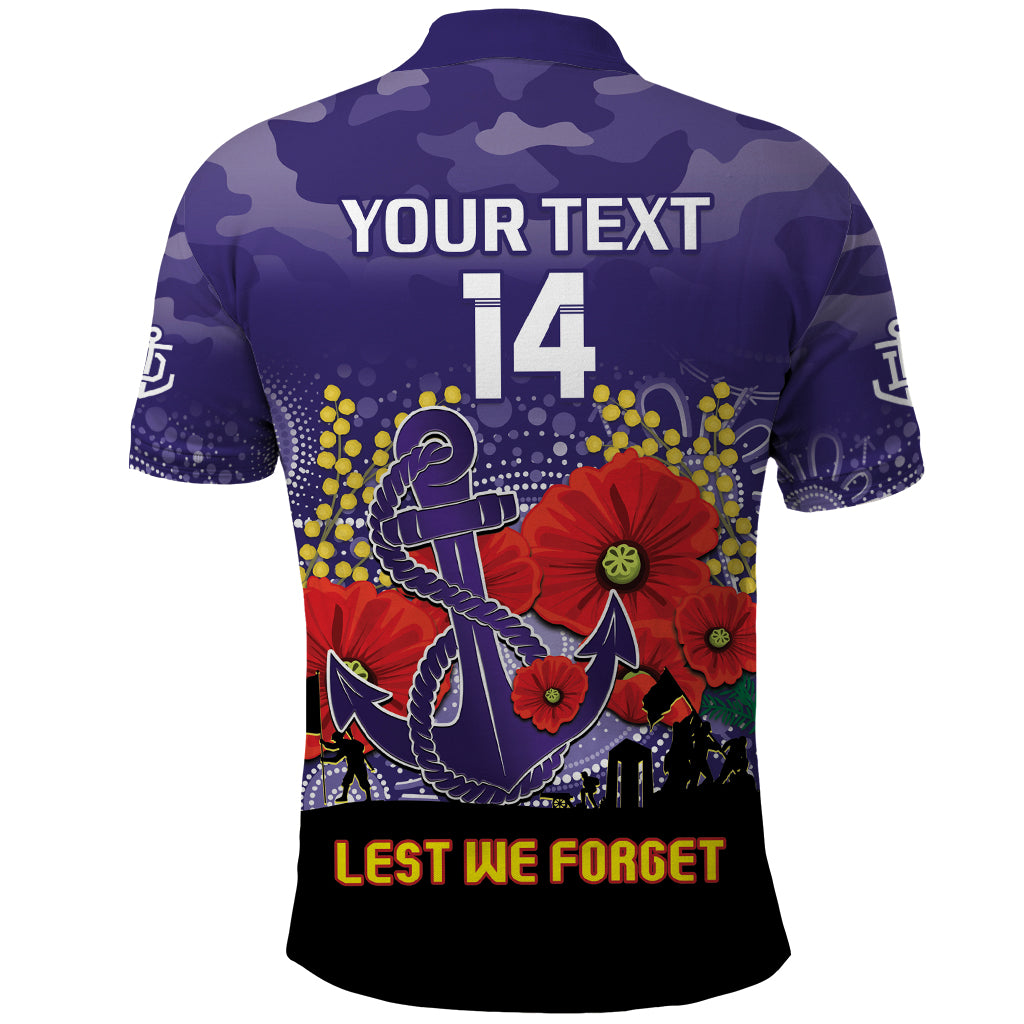 Custom Dockers Football ANZAC Polo Shirt Gallipoli Camouflage With Poppies