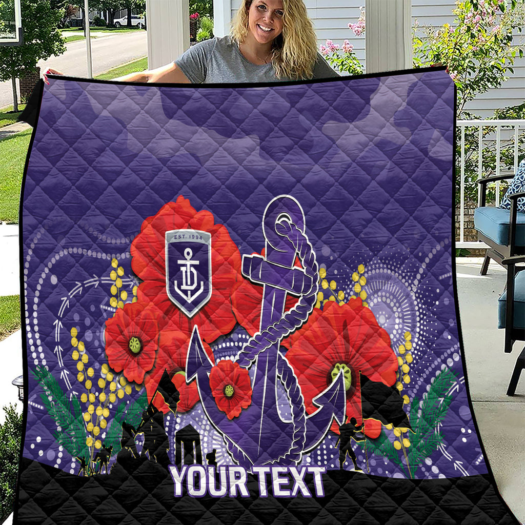 Custom Dockers Football ANZAC Quilt Gallipoli Camouflage With Poppies